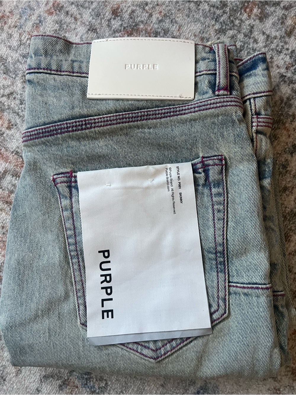 Purple Brand Men’s Skinny Jeans in Light Blue Wash - Size 33, tags attached - Picture 15 of 16